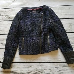 Victoria's Secret Tweed and Faux Leather Jacket